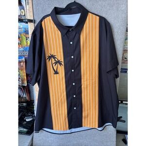 Men's Casual Short Sleeve Button Down Palm Tree Size 3XL Hawaiian Beach Shirt